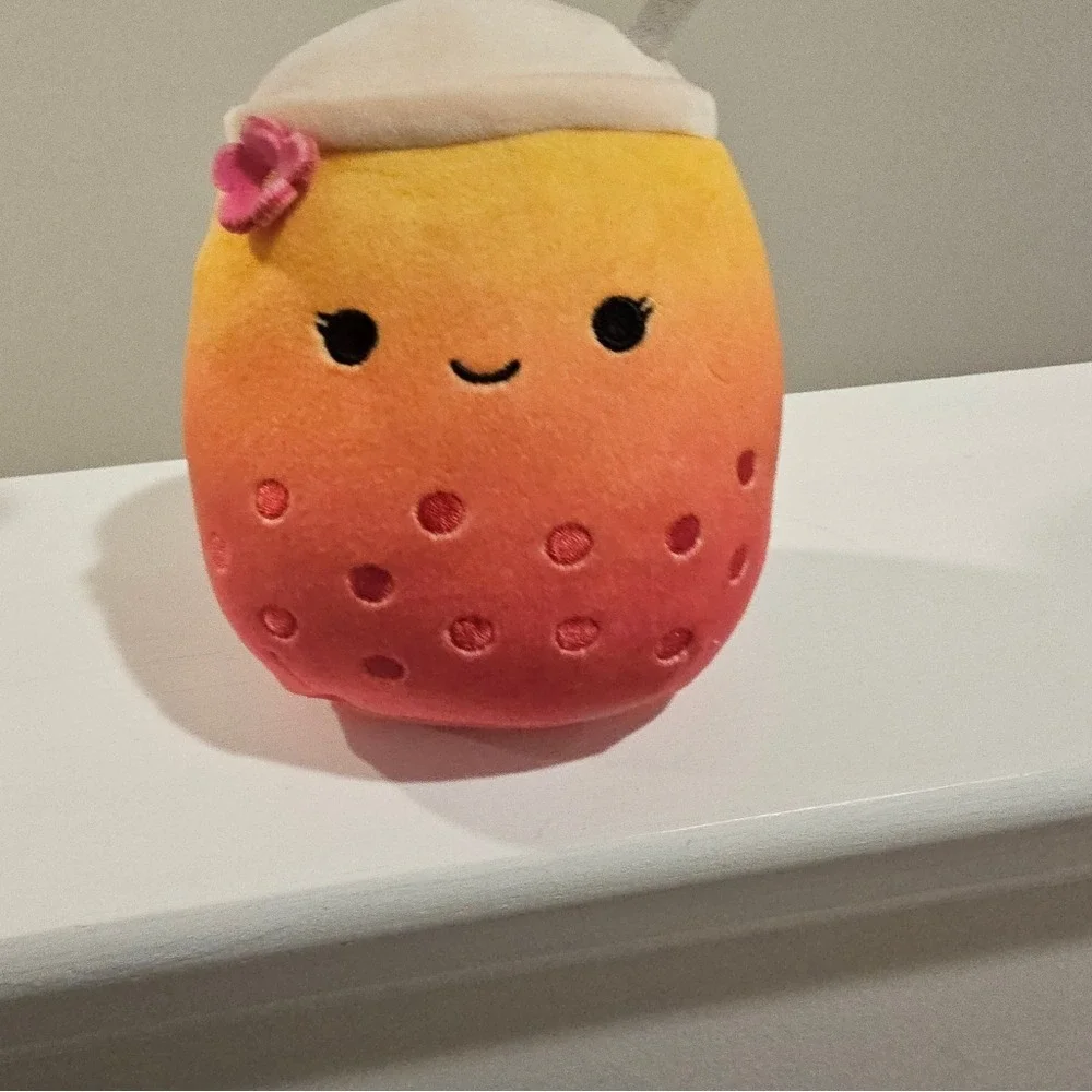 Squishmallows Official‎ Kellytoy Bergit Boba Tea Soft and Squishy Plush Toy